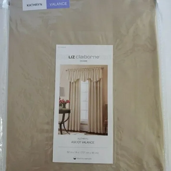 Liz Claiborne Ascot Valance curtain  Gold Jewels
