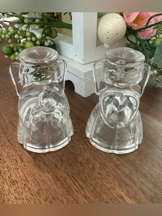 Vintage Lenox Crystal Angel Salt and Pepper Shakers classy dinner
