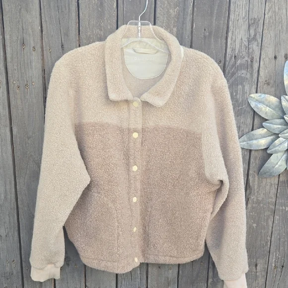 Outdoor Voices Beige Sherpa Jacket