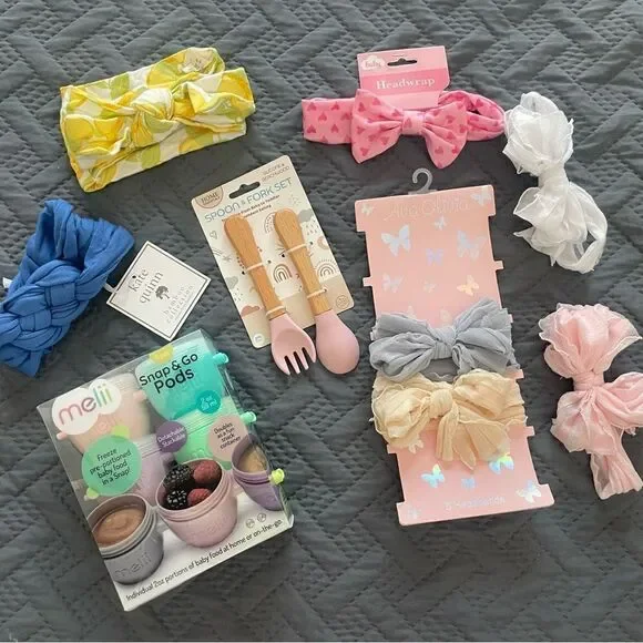 Pastel Hair Accessories Set with Bows and Clips