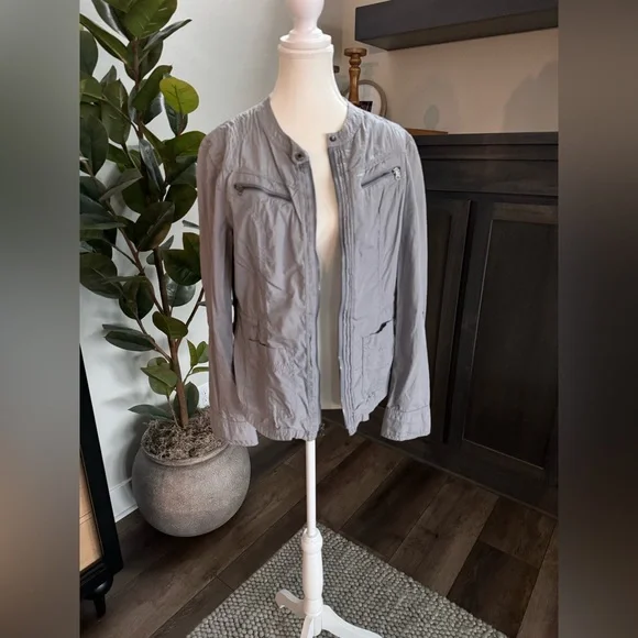 Women’s Large Express Jacket, Gray, Zip