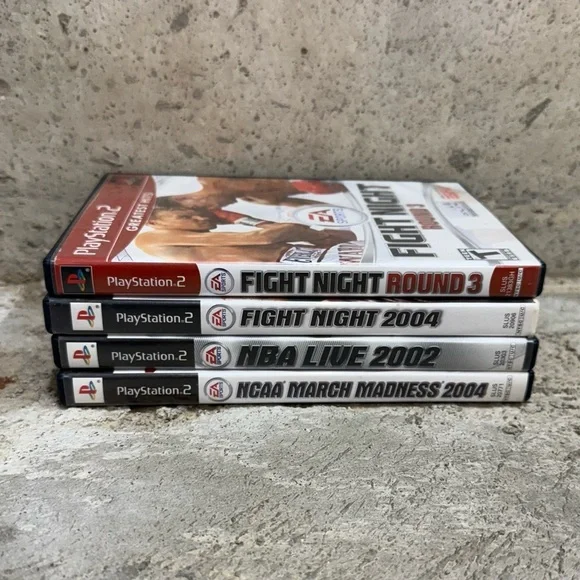 PS2 EA Sports Game Bundle NCAA NBA Live Fight Night