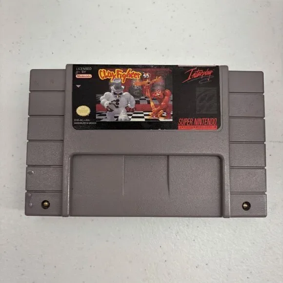 Vintage ClayFighter Super Nintendo SNES Game Cartridge 90s Interplay Tested