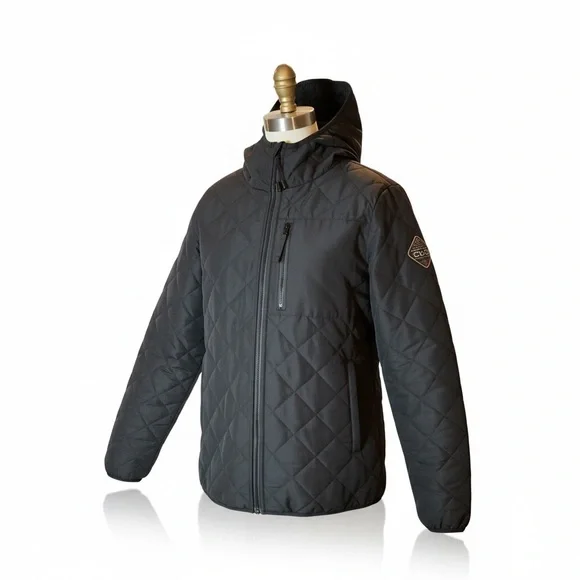 COAL Women’s Quilted Black Charcoal Snowboard Lightweight Jacket Small EUC