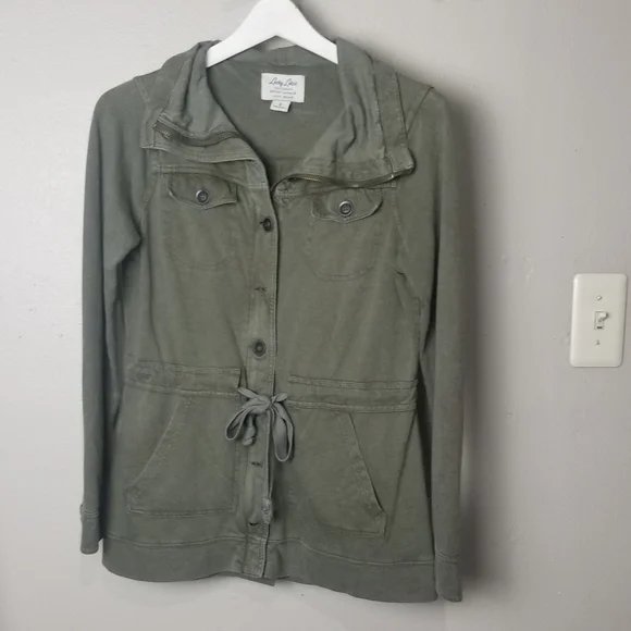 Lucky Brand  knitted cargo style jacket si…