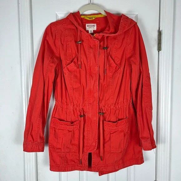 Mossimo Blood Orange Cinched Utility Jacket