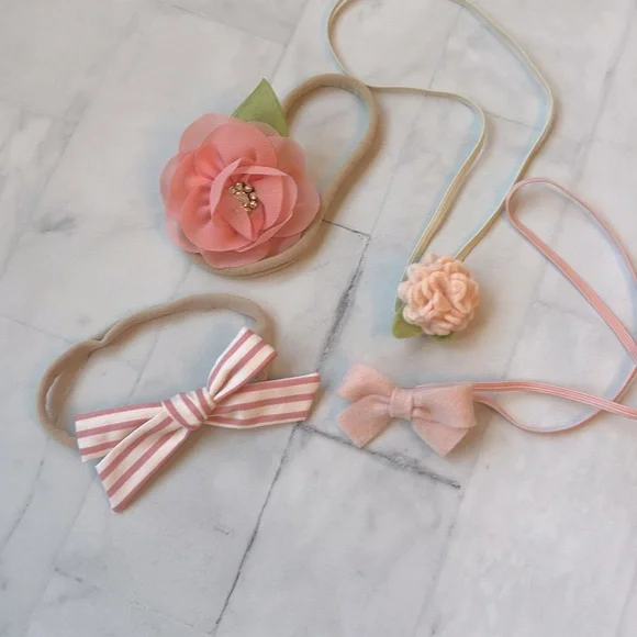 Bundle of Pink Baby Headbands