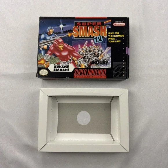 Super Smash T.V. Box Only Authentic Super Nintendo SNES