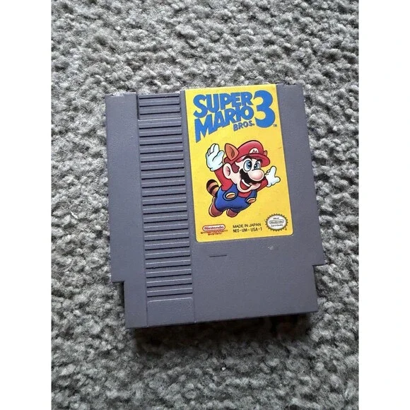 Original 1990 Super Mario 3 NES game cartridge Nintendo Tested And Works!