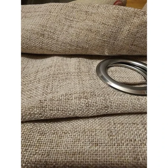 Blackout Grommet Curtains Linen Light Filtering 2 panels 52x96