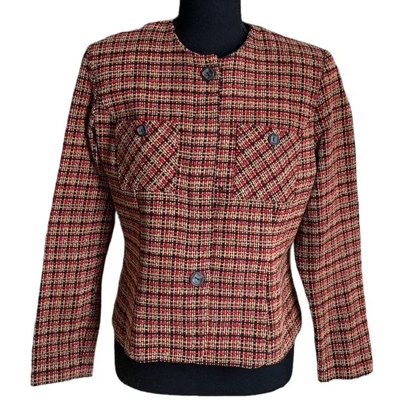 Halmode Petites Button Down Blazer Size 8