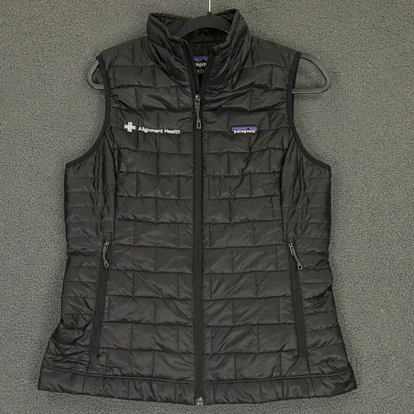 Patagonia Nano Puff Vest Womens Medium Black Alignment Health Quilted Puffer