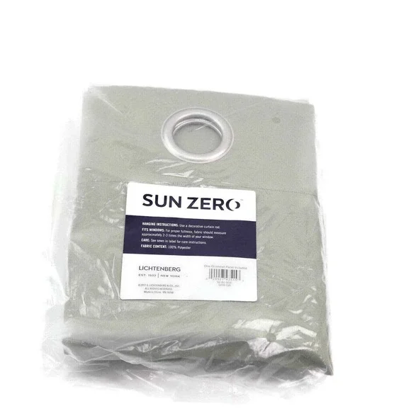 Sun Zero Sage Green Grommet Curtain Panel 54 x 84 SGE GRA-GR Blackout NEW
