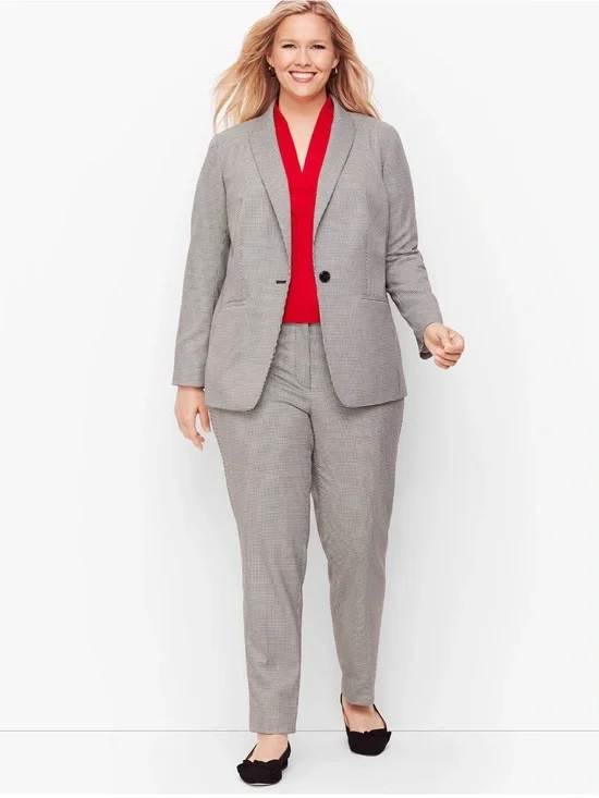 Talbots Square Houndstooth Blazer
