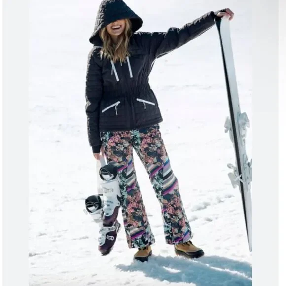 Free People XS New FREE PEOPLE Bunny Slope Printed Ski Pants and the Jacket