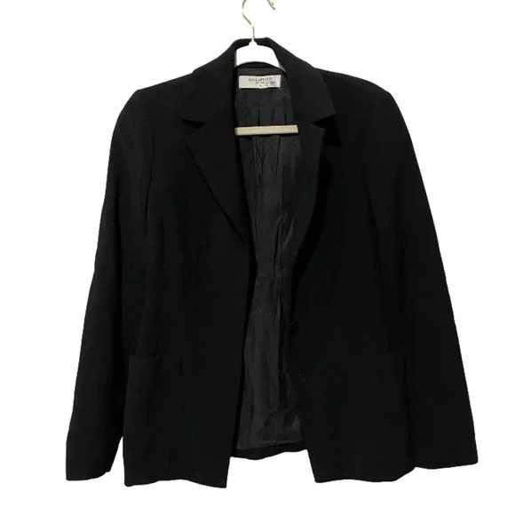 M.M. LaFleur Black Wool Blend Three Button Blazer size 0