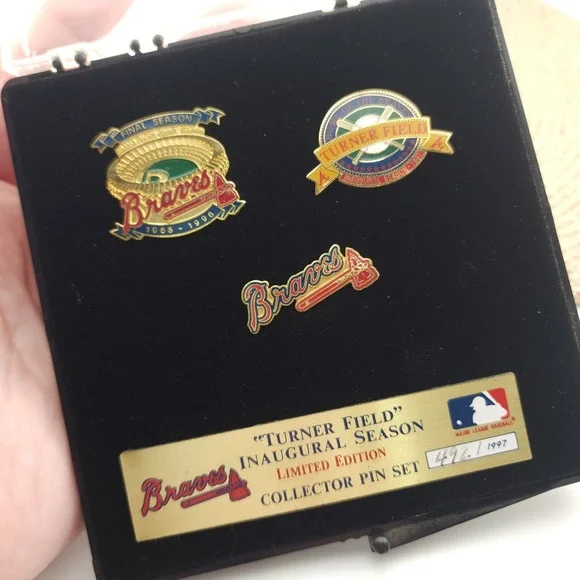 Braves Turner Field Inaugural Season Limited Edition Collector‎ Pin Set 492/1997