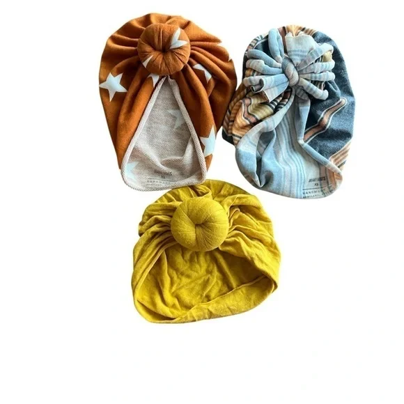 Bunny Knot Infant Hair Wraps Bundle of Three Size Extra Small