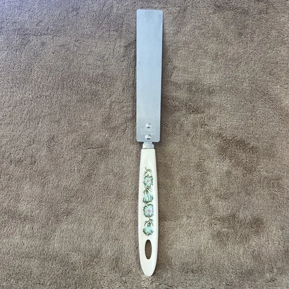 Vintage ANDROCK Spreader Green Floral Stainless 6.5