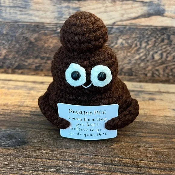 Brown Crochet Emotional Support Poo