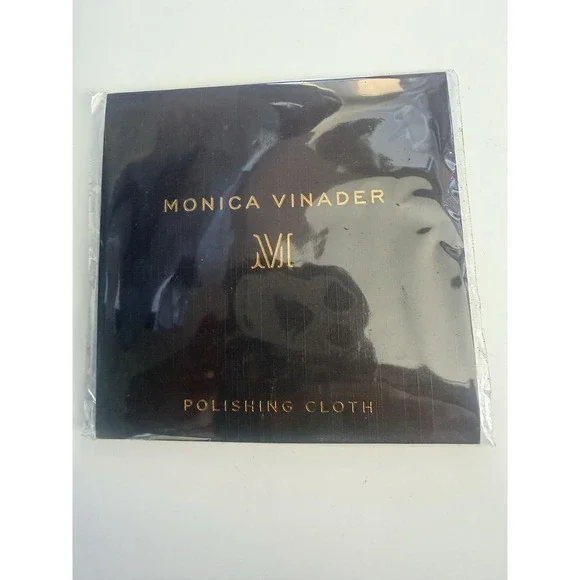 Authentic Monica Vinader Jewelry Polishing Cloth w/ Branded Sleeve NEW