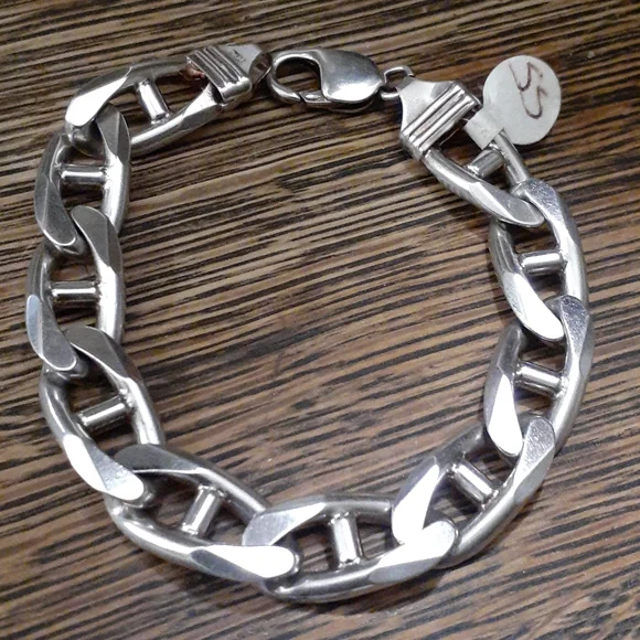 STERLING SILVER MARNIER ANCHOR LINK BRACELET 8