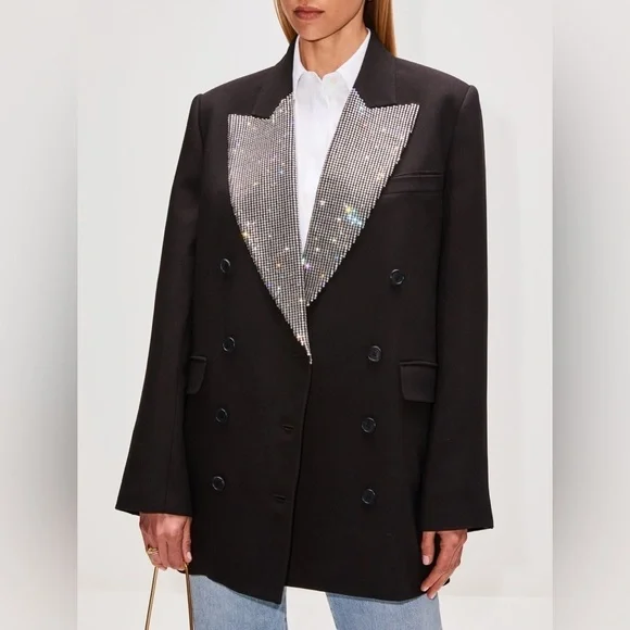 Khaite Black Double-Breasted Blazer