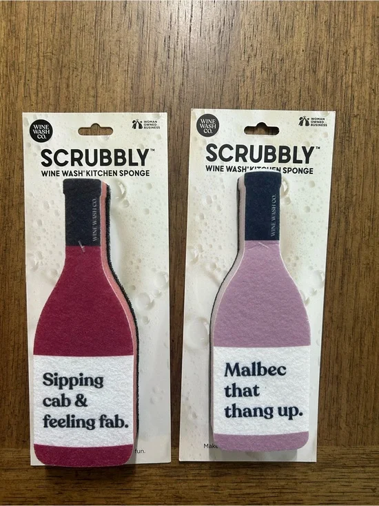 🆕 “Sipping cab & feeling fab.” & “Malbec that thang up.” 🍷 🧽