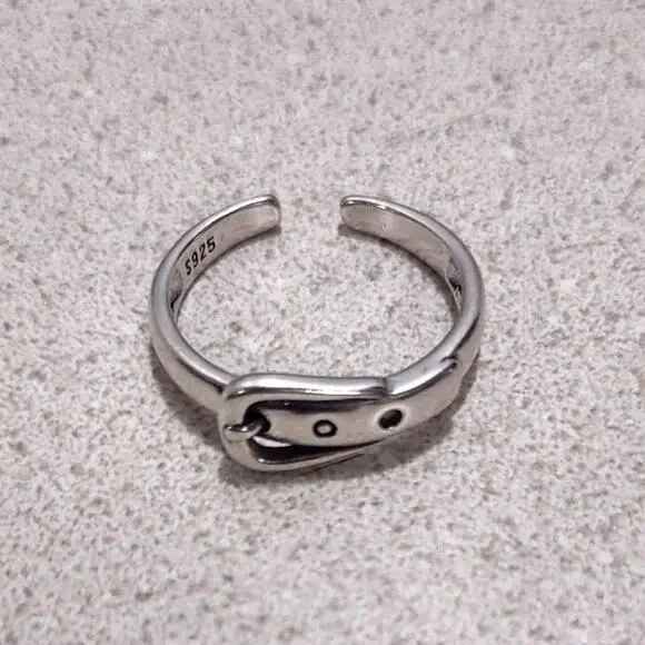 925 Silver Ring Witch leprechaun Buckle Halloween St. Patrick's Valentines Gift
