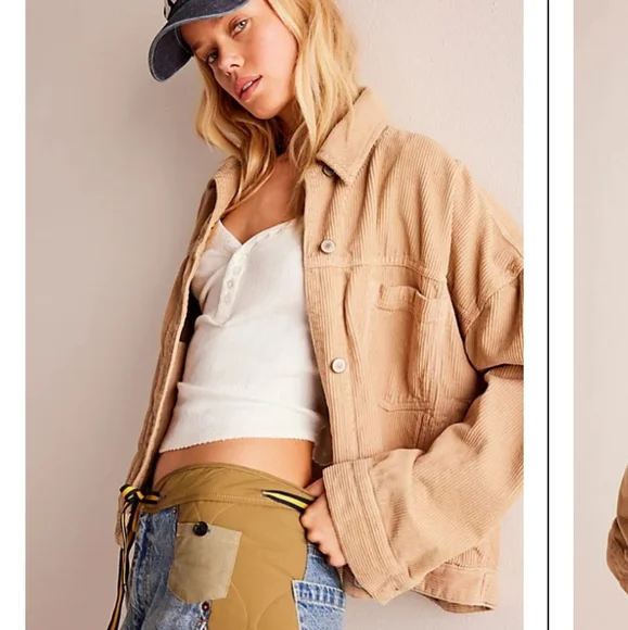 NWOT We The Free Opal Swing Corduroy Jacket Size Medium