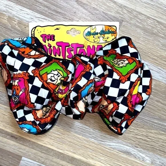 90s hair clip Flintstones Fred and Wilma Hair bow hair clip vintage aesthetic