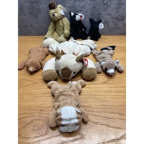 Lot of 7 Beanie Babies - All sizes‎ - See Pictures- 3 Without Tags