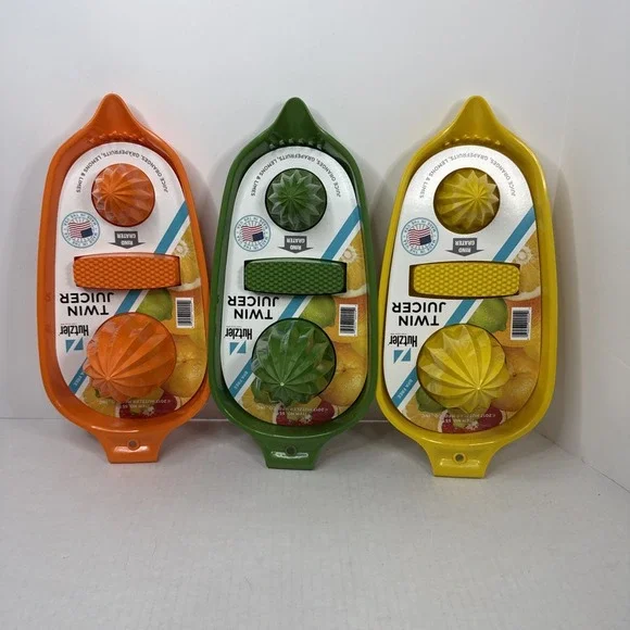 3 Vtg‎ 1970 Hutzler Juicer Squeezer Reamer USA Plastic Citrus Fruit