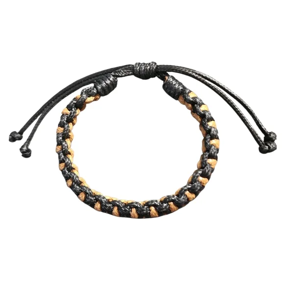 Black and Tan Braided Bracelet