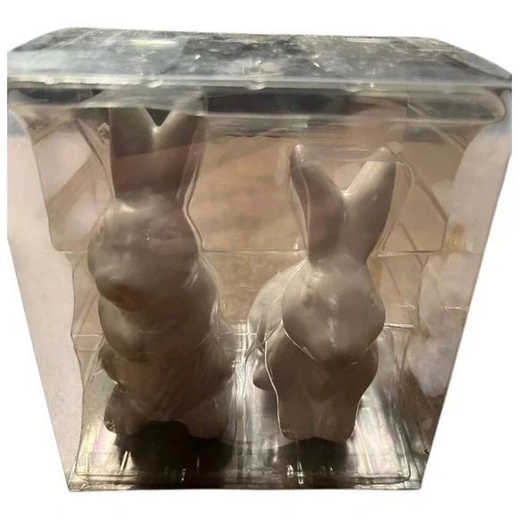 Threshold Bunny Salt and Pepper Shakers Set White Stoneware NWT Easter Decor