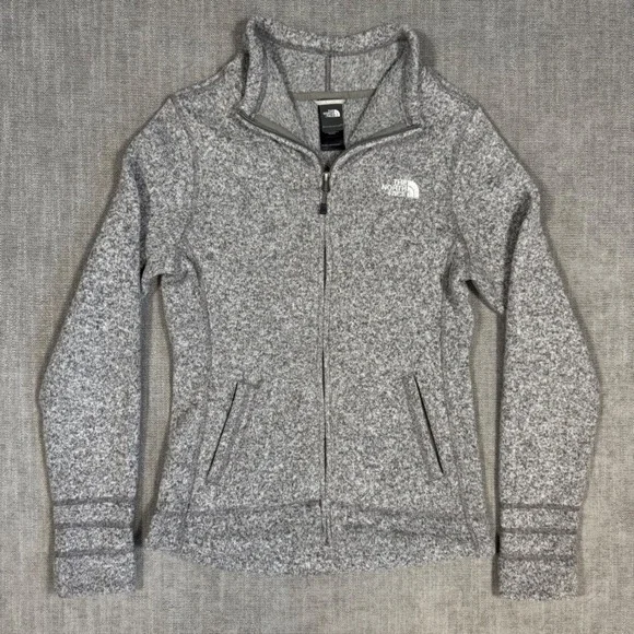 The North Face XS Fleece Jacket Gray Full‎ Zip High Loft Cozy