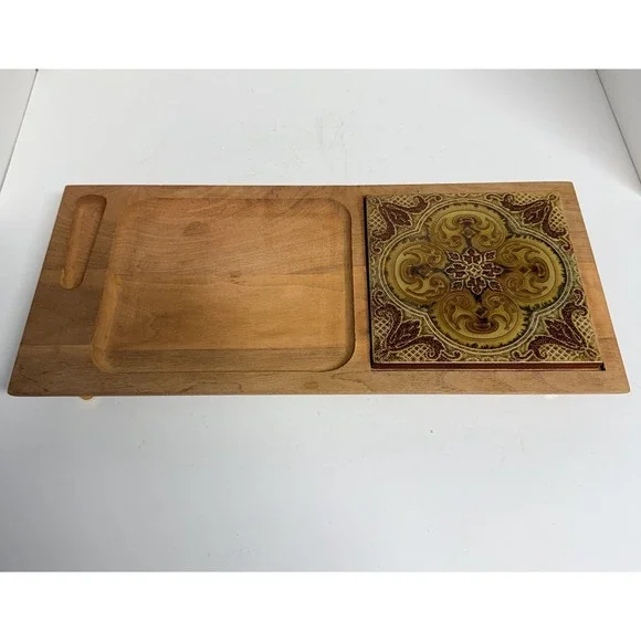 Vintage Georges Briard Woodland Footed Cheese Board 16