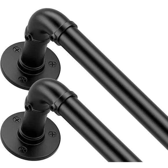 Curtain Rods for Windows 16 to 120 In Heavy Duty Industrial Curtain Rods 2 pack