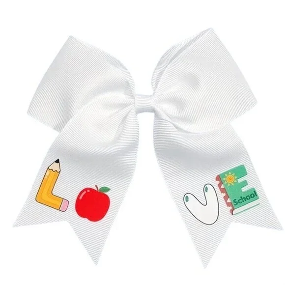 Unlisted White Kids Bow with Love‎ School Design
