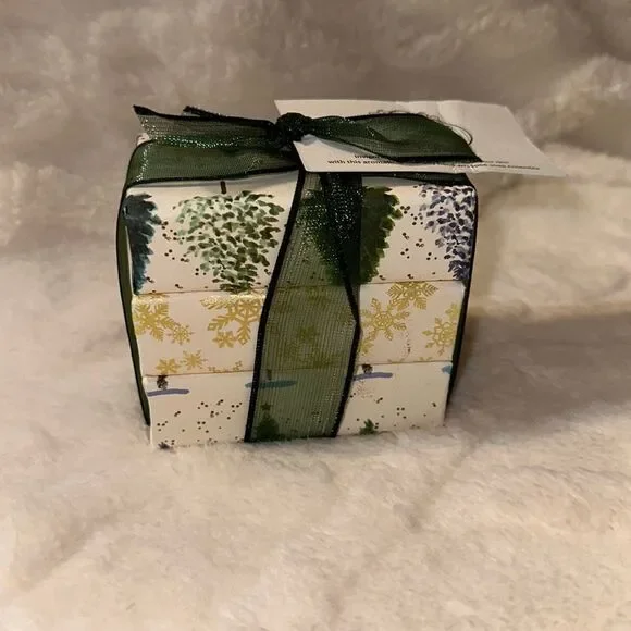 Alchimia Soap Fresh Sparkling Snow Moisturizing Christmas Holiday Wrapped Soap