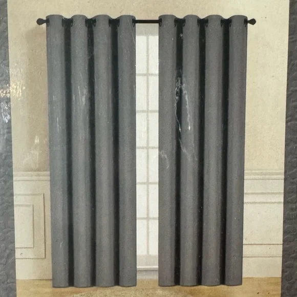 Lana Ivory blackout panel with grommets extra wide window panel