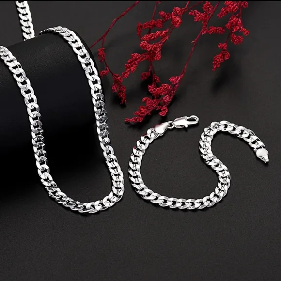 Men's Silver Jewelry Set .925