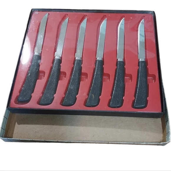 Stainless Steel Steak Kife Knives Vintage New Open Box Cutlery Silverwar…