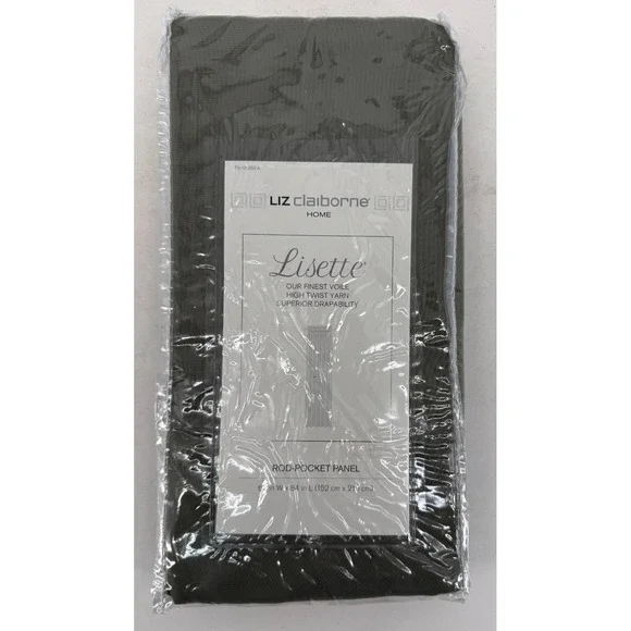 Liz Claiborne Lisette Sheer Curtain Panel Sage Green 60x84 Rod Pocket‎ NIP