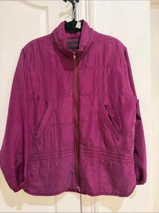 Studio sport silk purple jacket vintage size medium
