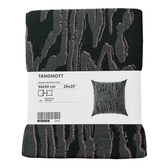 IKEA TANDMOTT Green & Pink Jacquard-Woven Pillow Cover 20