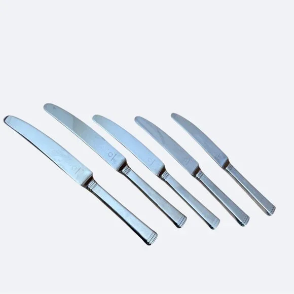 Wedgwood Martha Stewart‎ Stainless Steel Table Knives Set Of 5 Flatware Recital