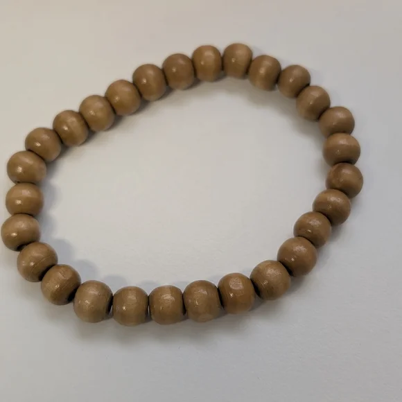 Sandalwood Stretch Bracelet, Men's Bracelets, Unisex Bracelet, Boho Style, Gift