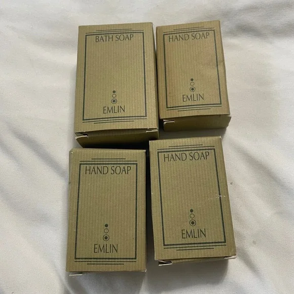 Emlin‎ French Milled Bath Soap Hand Soap Set 4 Piece New *travel size*
