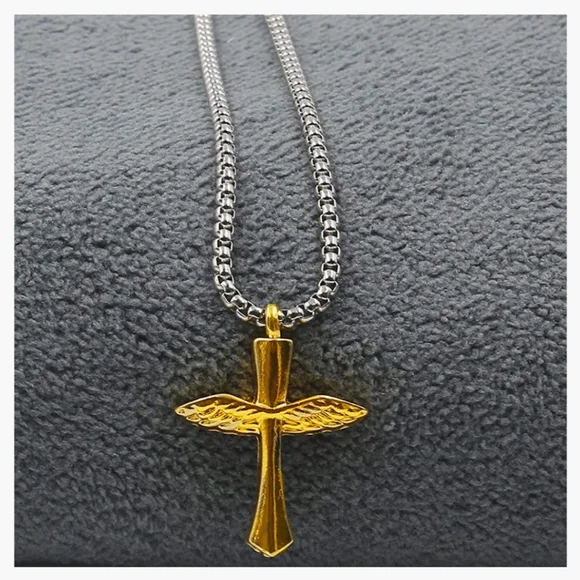 Urn Necklace For Ashes Pendant STRENGTH Stainless Steel  cremation jewelry